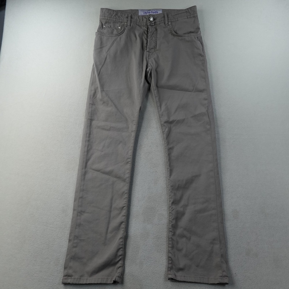 Jacob Cohen 688 Jeans Mens 32 Gray Cotton Stretch Denim Buton Fly Italy